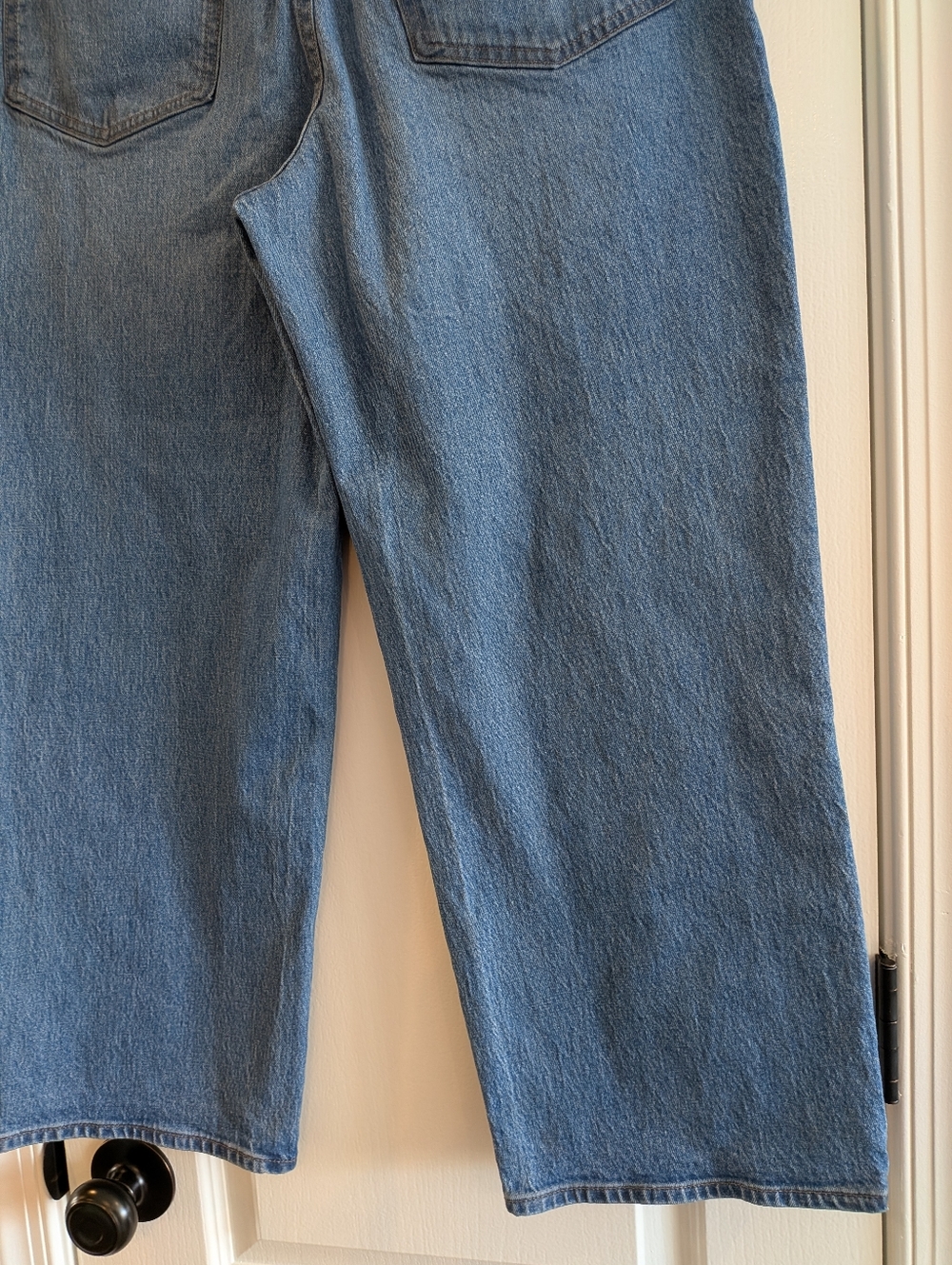 Madewell The Perfect Vintage Wide Leg Crop Jean Classic Blue Denim Size 31 - Picture 11 of 15